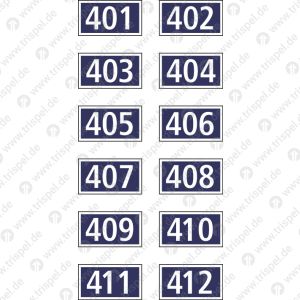 Sitzgruppennummer 401 bis 412 - Einzelformat 36 x 20 mm