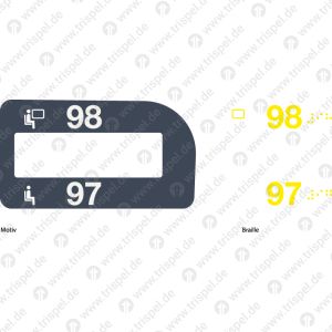 Sitzplatzreservierungsanzeige 98 + 97 ICx - linke Seite