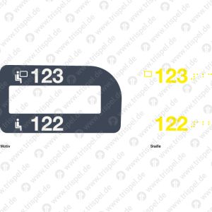 Sitzplatzreservierungsanzeige 123 + 122 ICx - linke Seite