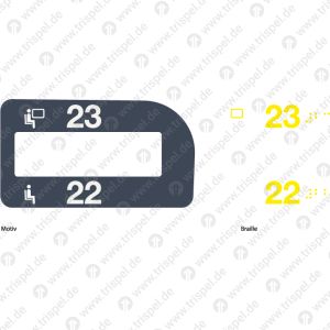 Sitzplatzreservierungsanzeige 23 + 22 ICx - linke Seite