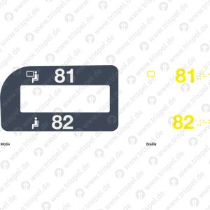 Sitzplatzreservierungsanzeige 81 + 82 ICx - rechte Seite