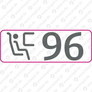 Sitzplatzreserierungsanzeige Fensterplatz 96, BR 408