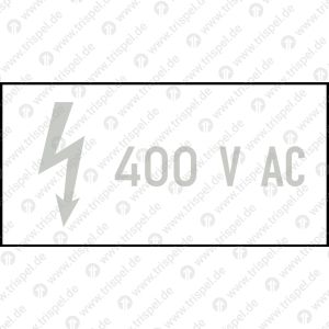 Fremdanschluss 400 V AC mit Blitzpfeil